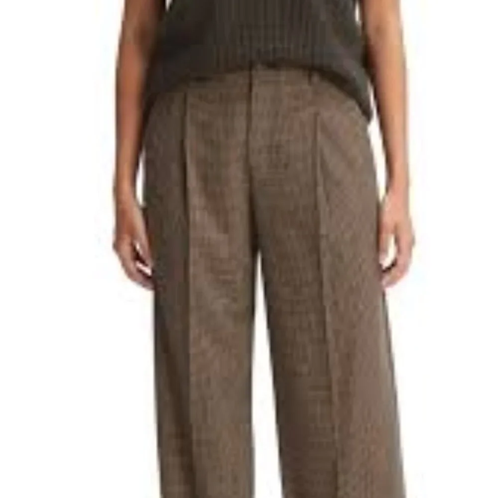 5 - NWT VINCE HOUNDSTOOTH WIDE LEG PANTS - Picture 3 of 7